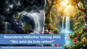 Besonderer biblischer Vortrag von Zeugen Jehovas 2026 Wer wird die Erde retten